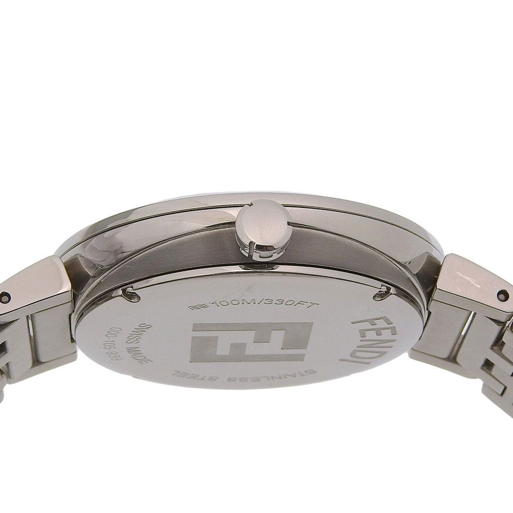 Fendi Forever Date Stainless Steel Quartz Analog Display Black Dial Watch — view 6