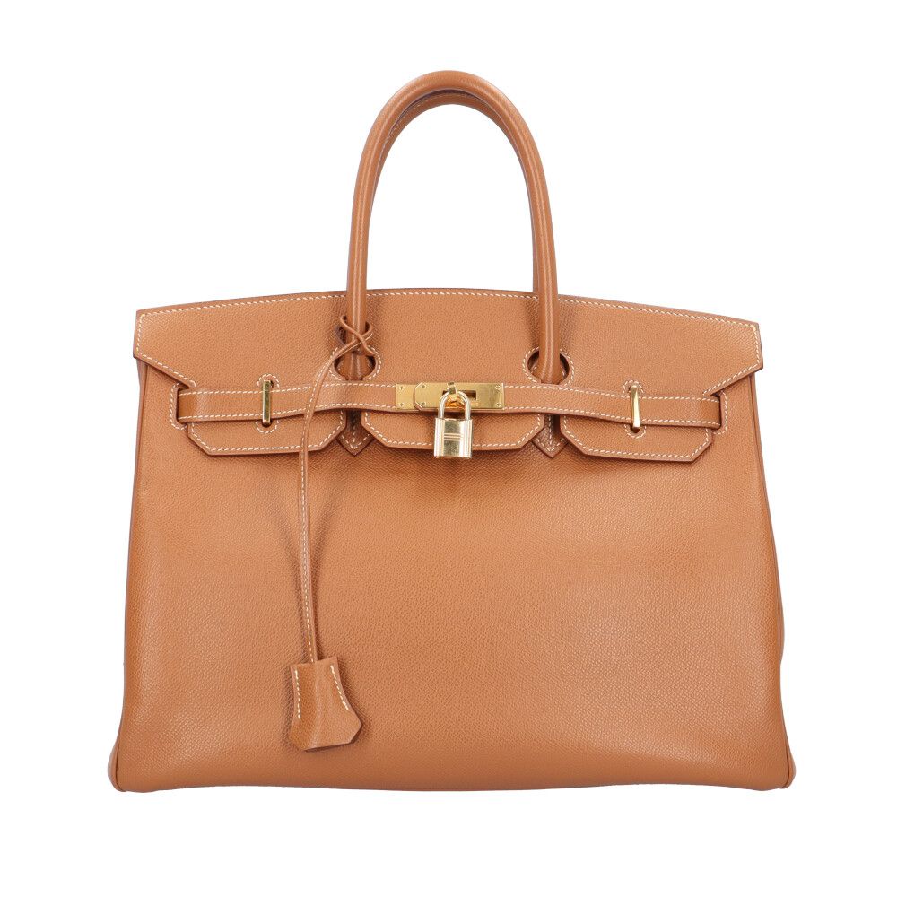 Hermes Birkin 35 Handbag Courchevel Brown Second