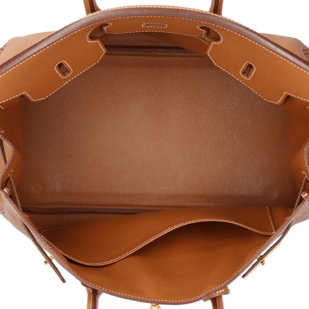 Hermes Birkin 35 Handbag Courchevel Brown Second — view 6
