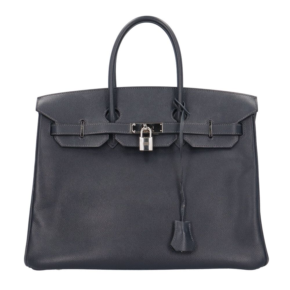 Hermes Birkin 35 Handbag Veau Epsom Navy Second