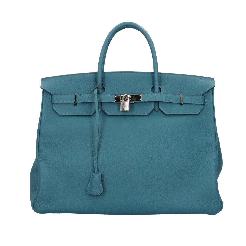 Hermes Birkin 40 Handbag Togo Green Second