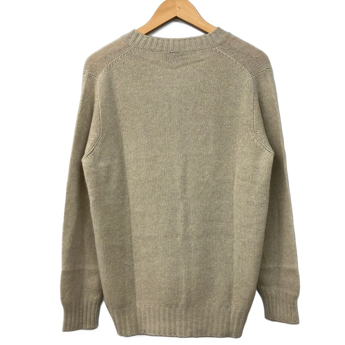 Prada Long Sleeve Sweater IT 42 Beige Neck Cashmere — view 2