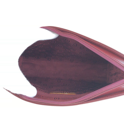 Cartier Must Line Winered Bordeaux Gold Leather Clutch Secondbag — view 6