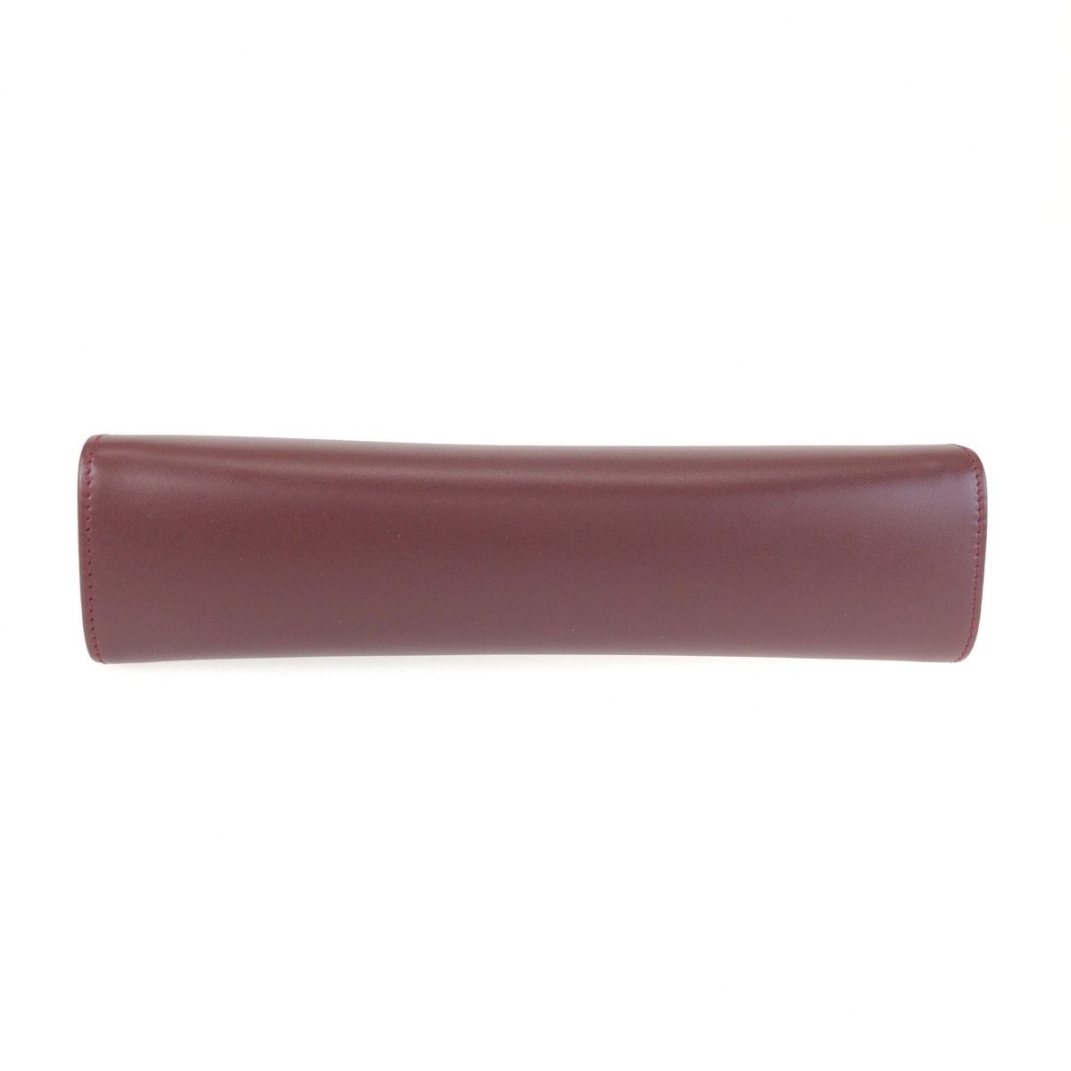Cartier Must Line Winered Bordeaux Gold Leather Clutch Secondbag — view 8