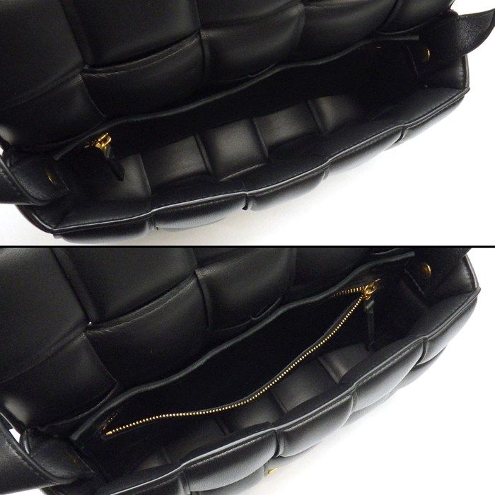 Bottega Veneta Shoulder Bag Padded Cassette Classic Black Lambskin — view 5