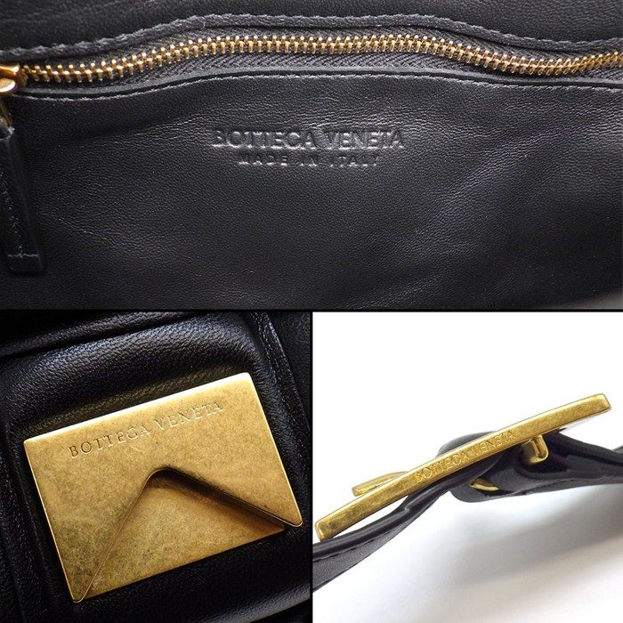 Bottega Veneta Shoulder Bag Padded Cassette Classic Black Lambskin — view 6