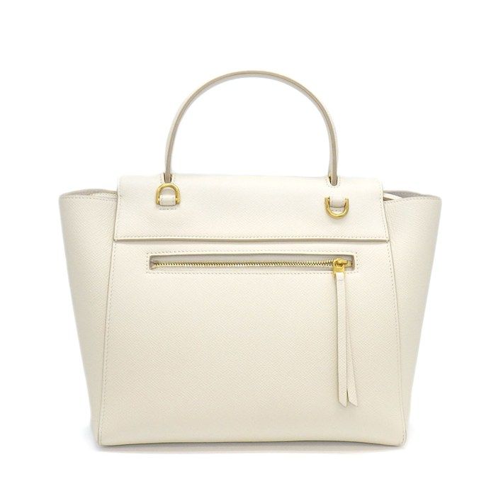 Celine Shoulder Bag Micro White Calfskin Gold — view 2