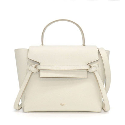 Celine Shoulder Bag Micro White Calfskin Gold