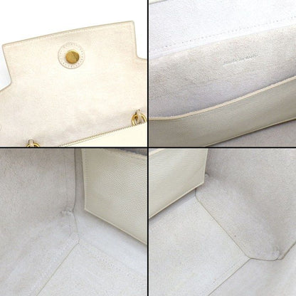 Celine Shoulder Bag Micro White Calfskin Gold — view 8