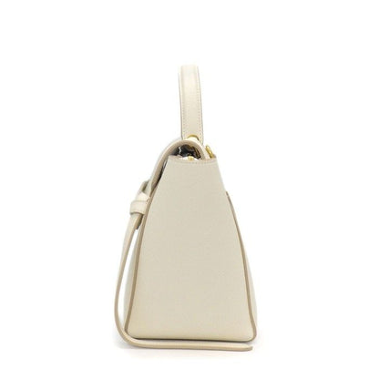 Celine Shoulder Bag Micro White Calfskin Gold — view 3