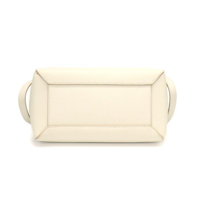 Celine Shoulder Bag Micro White Calfskin Gold — view 4