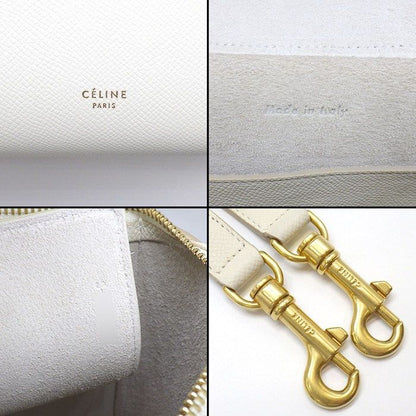 Celine Shoulder Bag Micro White Calfskin Gold — view 6