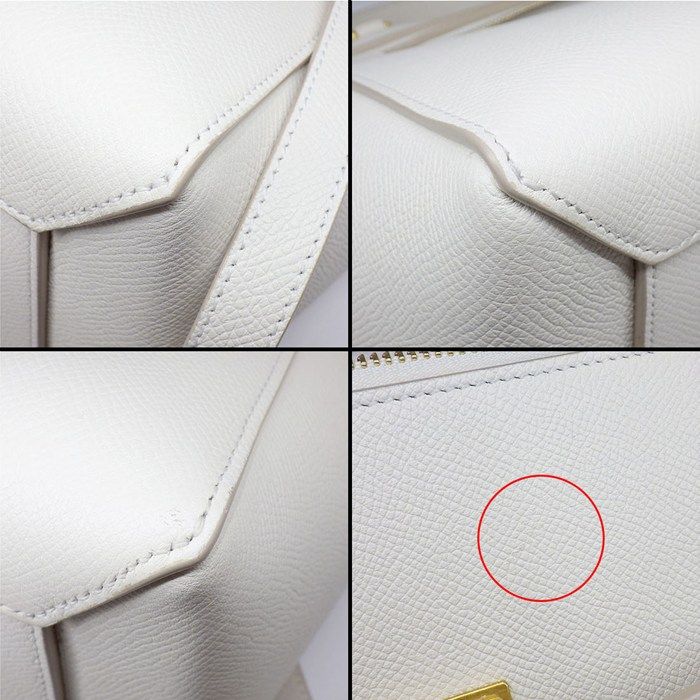 Celine Shoulder Bag Micro White Calfskin Gold — view 7