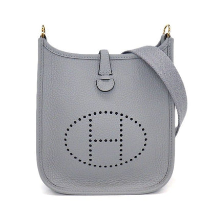 Hermes Shoulder Bag Evelyne TPM 2025 Gris Perle Taurillon Clemence Gold