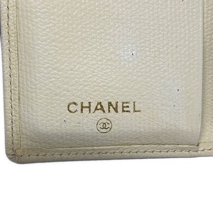 Chanel Card Case Coco Button Ivory Leather — view 5