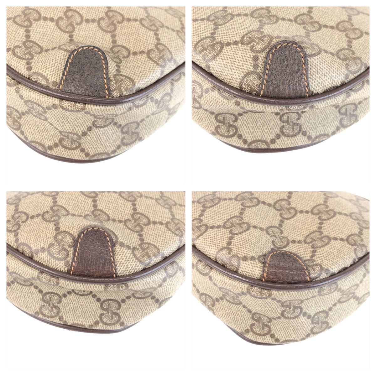 Gucci Vintage Sherry Line Beige Brown GG Supremecanvas Shoulder Bag Pochette — view 3