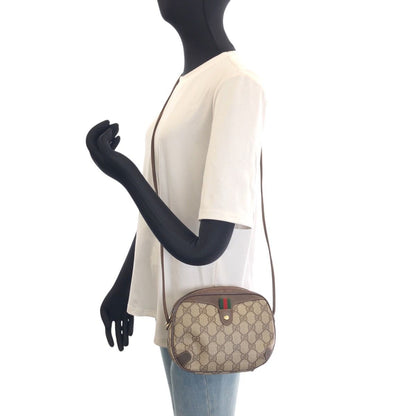 Gucci Vintage Sherry Line Beige Brown GG Supremecanvas Shoulder Bag Pochette — view 6
