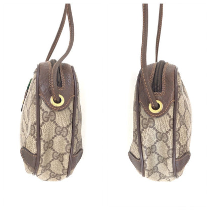 Gucci Vintage Sherry Line Beige Brown GG Supremecanvas Shoulder Bag Pochette — view 7