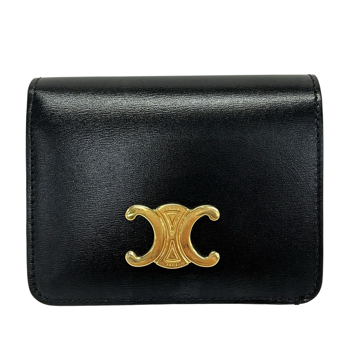 Celine Bifold Wallet Triomphe Compact Black