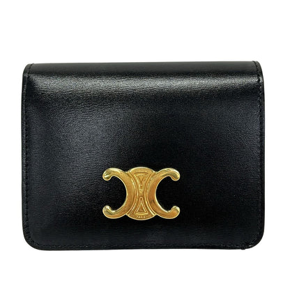 Celine Bifold Wallet Triomphe Compact Black