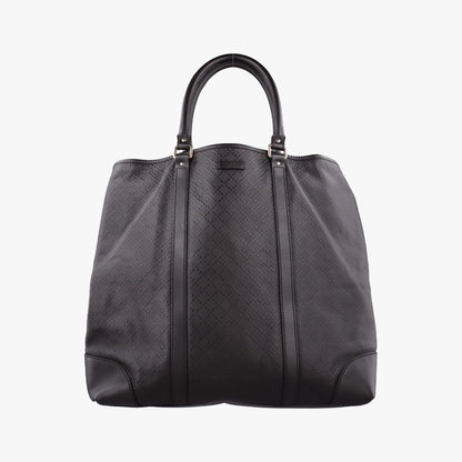 Gucci GG Supreme Joy Vertical Dark Brown Leather Handbag