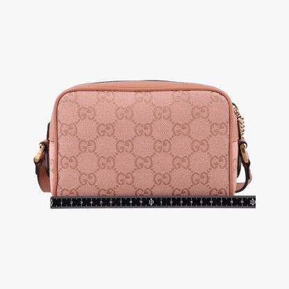 Gucci Ophidia Pink Canvas Leather Shoulder — view 2