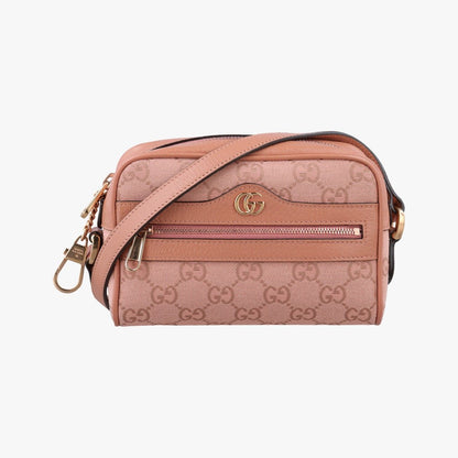 Gucci Ophidia Pink Canvas Leather Shoulder