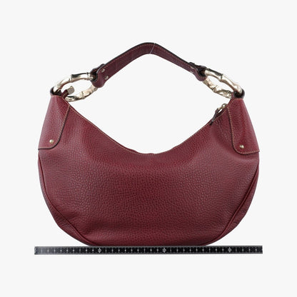 Gucci Bamboo Ring Hobo Bordeaux Leather — view 2