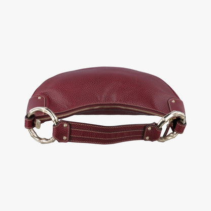 Gucci Bamboo Ring Hobo Bordeaux Leather — view 8