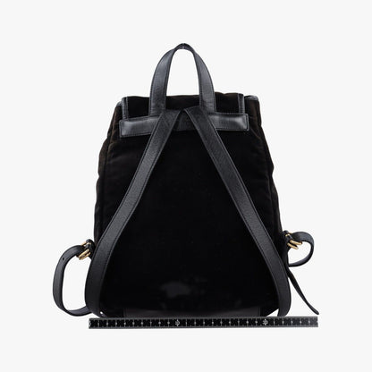 Saint Laurent Festival Fringe Backpack Black Velour — view 2