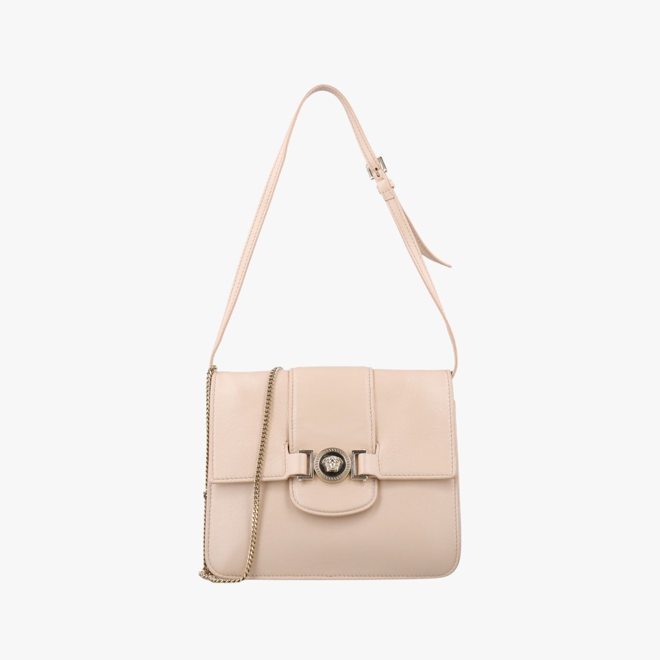 Versace la Medusa Beige Leather Shoulder