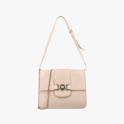 Versace la Medusa Beige Leather Shoulder