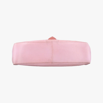 Fendi Logo Flap Bag Pink Leather — view 3