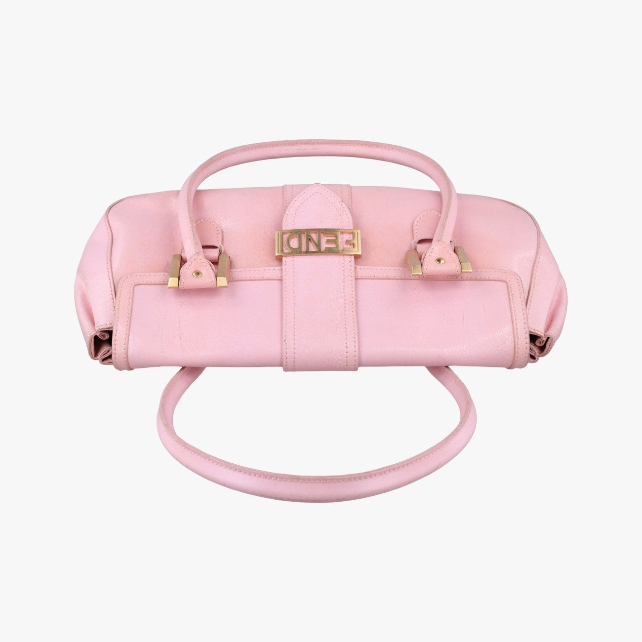 Fendi Logo Flap Bag Pink Leather — view 8