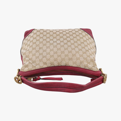 Gucci Miss GG Hobo Khaki Red Canvas Leather — view 8