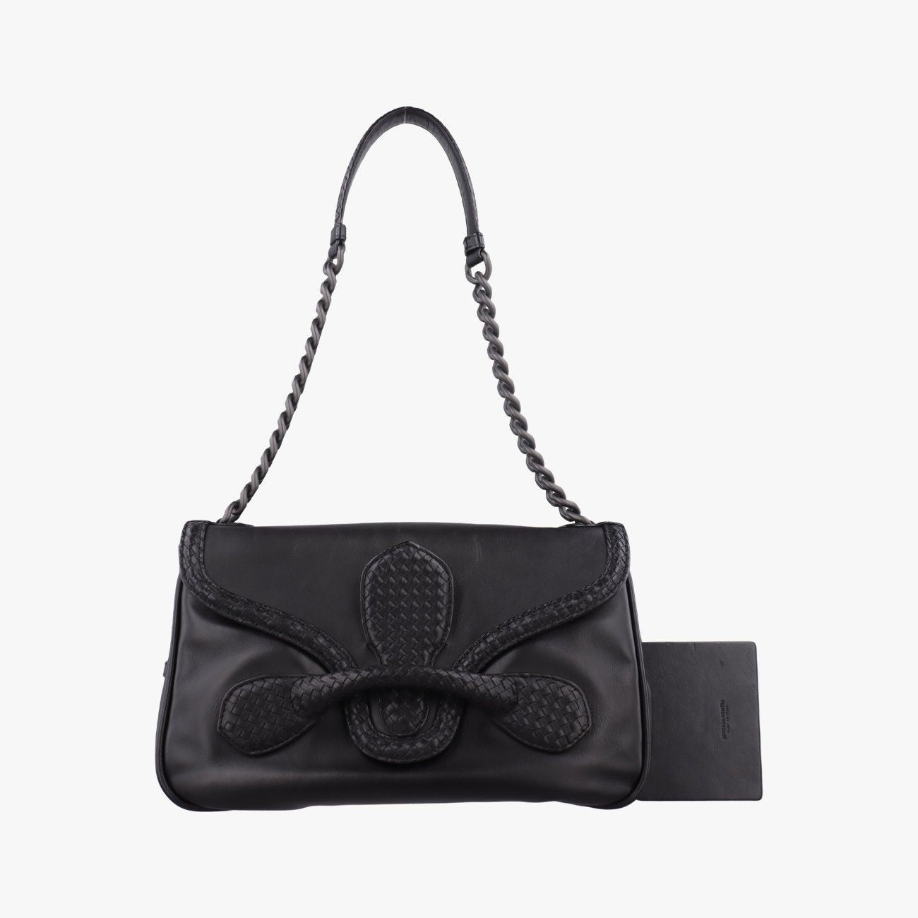Bottega Veneta Intrecciato Black Lambskin Shoulder