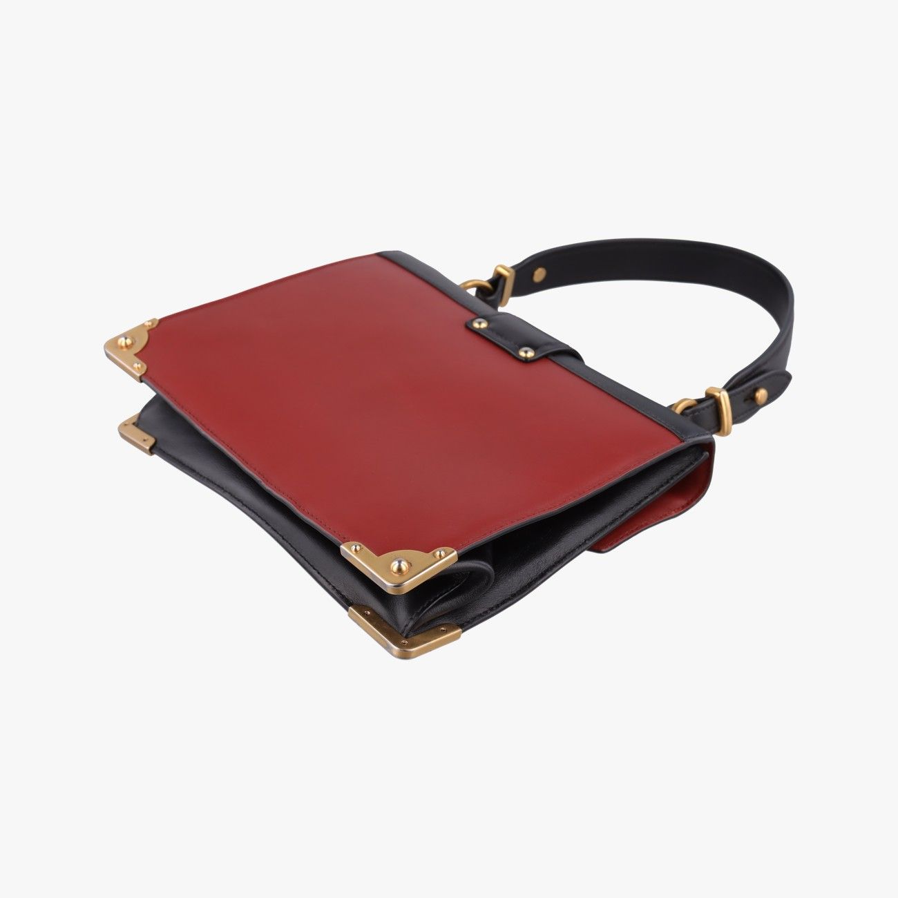 Prada Cahier Lion Head Black Red Leather 25 Shoulder — view 6