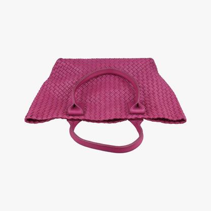 Bottega Veneta Cabas Tote Rose Red Lambskin — view 8
