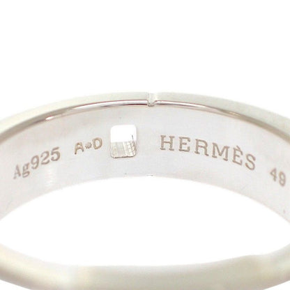 Hermes Newhela Crest Ring 49 Full 925 Sterling Silver — view 6