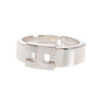 Hermes Newhela Crest Ring 49 Full 925 Sterling Silver — view 8