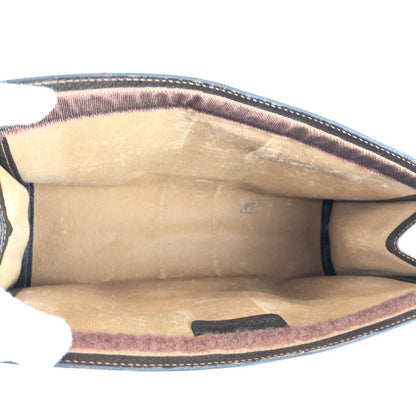 Gucci Vintage Sherry Line Brown Beige GG Supremecanvas Leather Clutch Secondbag — view 7
