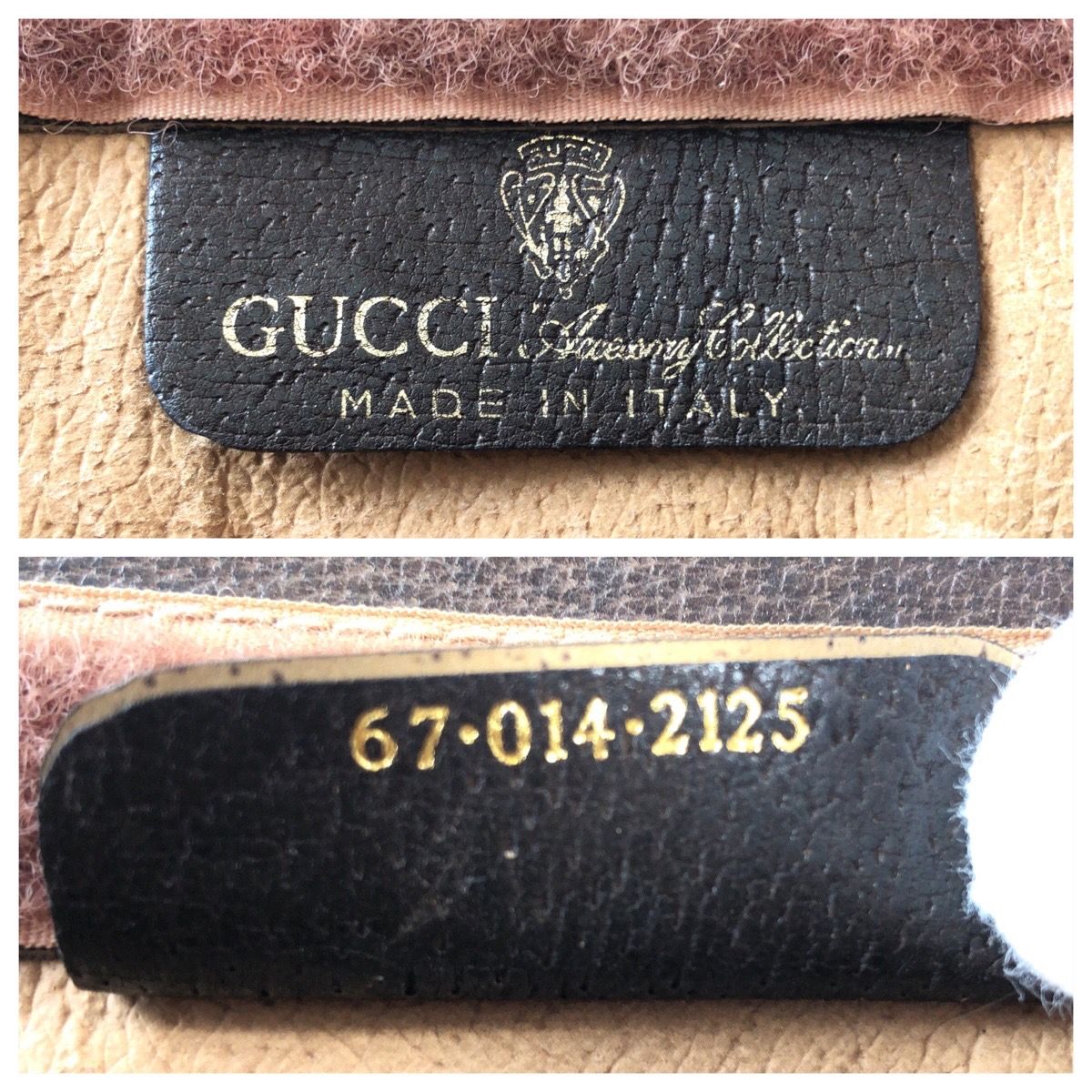 Gucci Vintage Sherry Line Brown Beige GG Supremecanvas Leather Clutch Secondbag — view 4