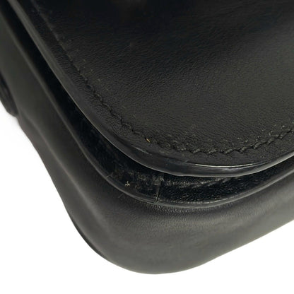 Miu Miu Shoulder Bag Black Studs Rhinestone Chain Leather — view 6