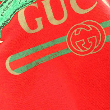 Gucci Sweatshirt Long Sleeve Print Embroidery Tiger Pattern Panthere L Red MW — view 8
