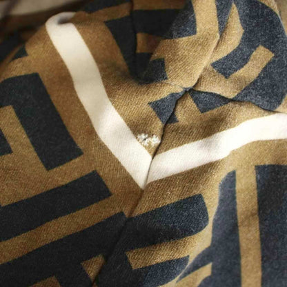 Fendi FF Pattern Zucca Sweatshirt L Brown Black Crew Neck Long Sleeve AP — view 5