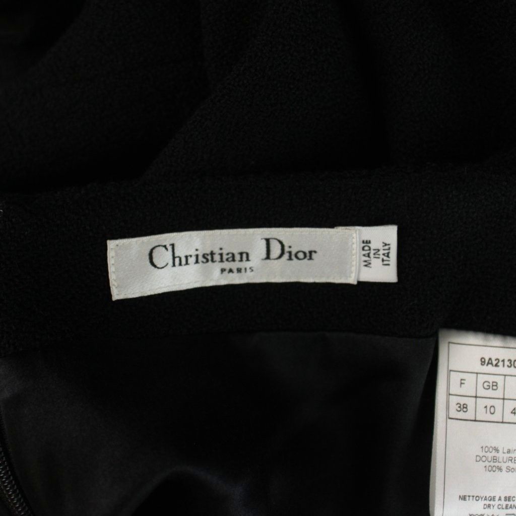 Dior Skirt Wool Black Tight Midi Length AP — view 3