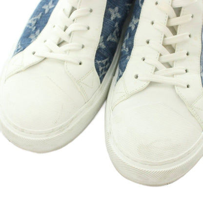 Louis Vuitton Tattoo Line Monogram Denim High-Top Sneakers 12 Blue — view 3