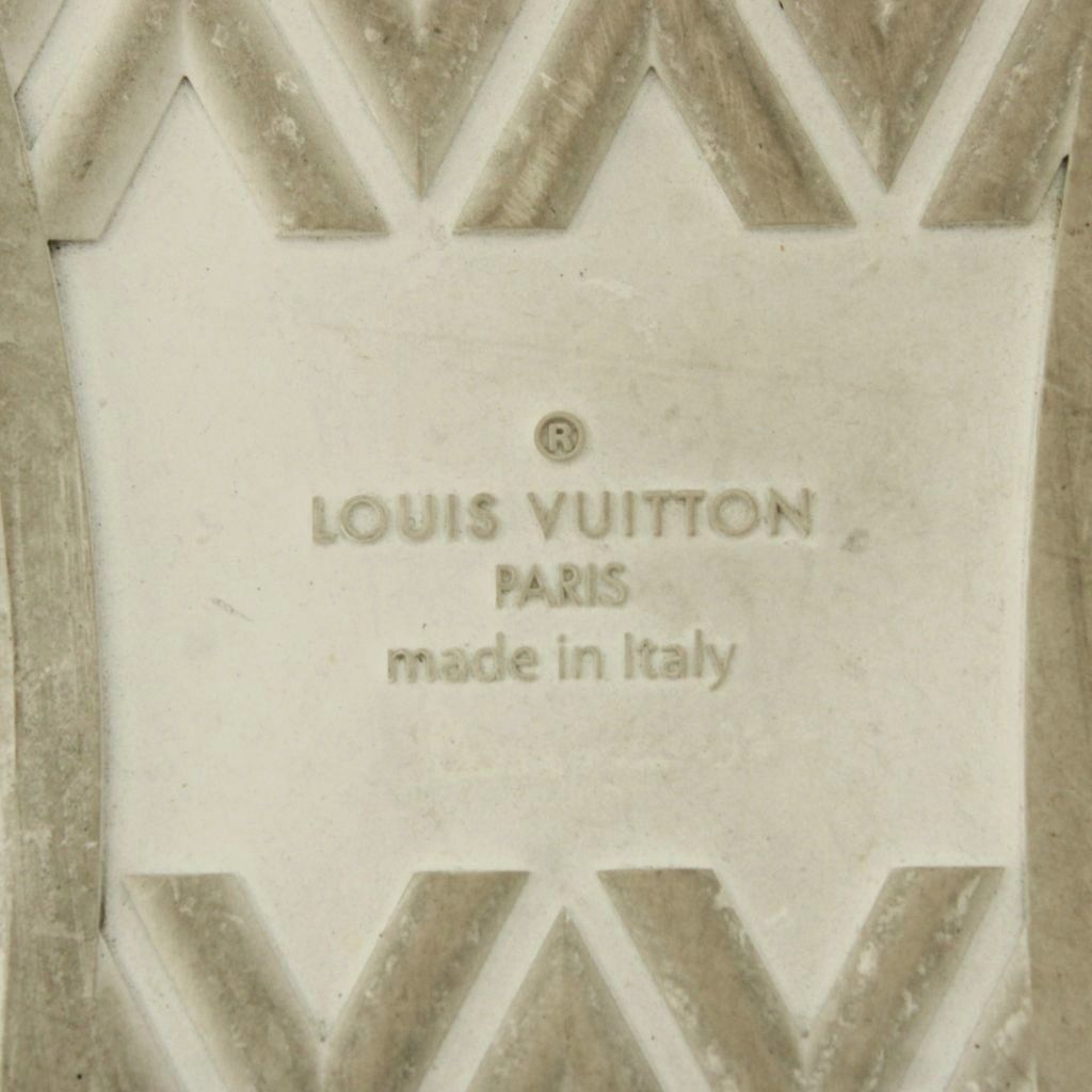 Louis Vuitton Tattoo Line Monogram Denim High-Top Sneakers 12 Blue — view 7