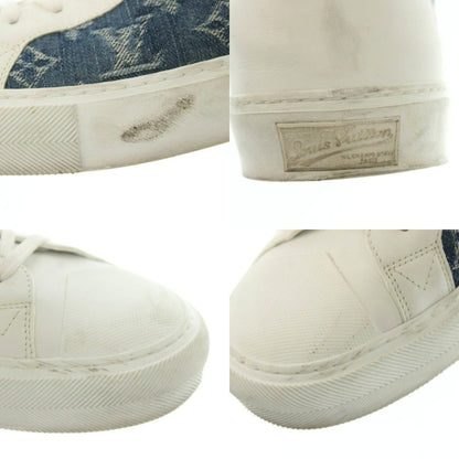Louis Vuitton Tattoo Line Monogram Denim High-Top Sneakers 12 Blue — view 8