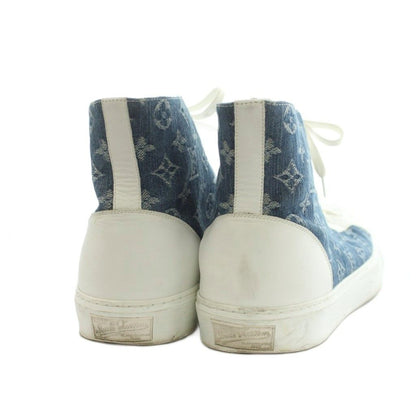 Louis Vuitton Tattoo Line Monogram Denim High-Top Sneakers 12 Blue — view 5